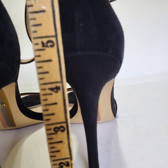 Sam Edelman Ariella Ankle Strap Heels Black Suede Size 9.5 - Picture 9 of 12
